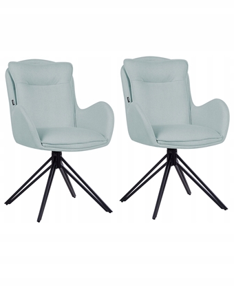 Attēls no Beliani Zestaw 2 krzese do jadalni Obrotowy AVELAR Mitowy