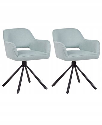 Attēls no Beliani Zestaw 2 krzese do jadalni Obrotowy LOURES Mitowy
