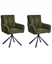 Изображение Beliani Zestaw 2 krzese do jadalni Obrotowy SARDOAL Ciemnozielony