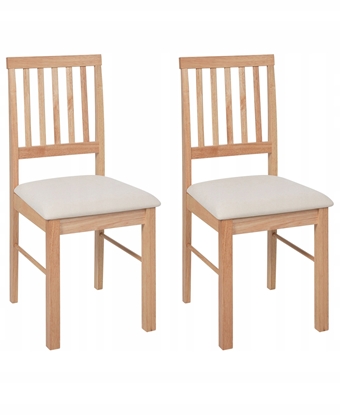 Attēls no Beliani Zestaw 2 krzese do jadalni ORONO Drewno Jasnobrzowy