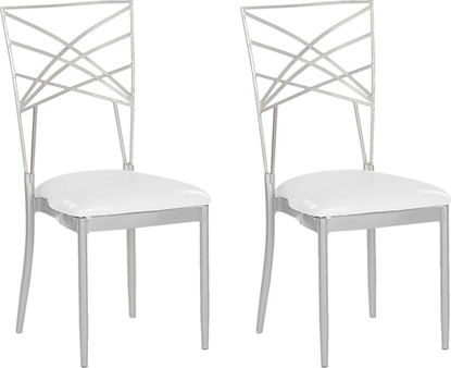 Attēls no Beliani Zestaw 2 krzese do jadalni silver GIRARD