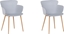 Attēls no Beliani Zestaw 2 krzese do jadalni szary SUMKLEY