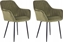 Picture of Beliani Zestaw 2 krzese do jadalni welurowy oliwkowozielony WELLSTON