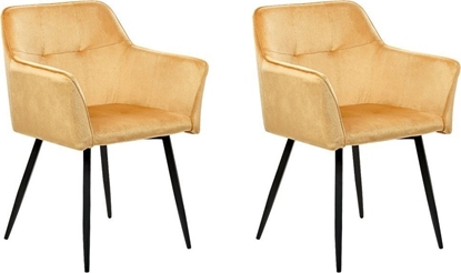 Изображение Beliani Zestaw 2 krzese do jadalni welurowy óty JASMIN