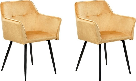 Изображение Beliani Zestaw 2 krzese do jadalni welurowy óty JASMIN