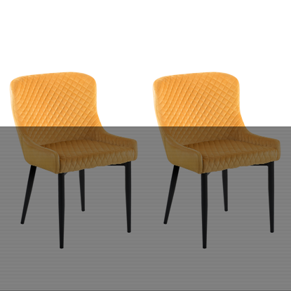 Изображение Beliani Zestaw 2 krzese do jadalni welurowy óty SOLANO