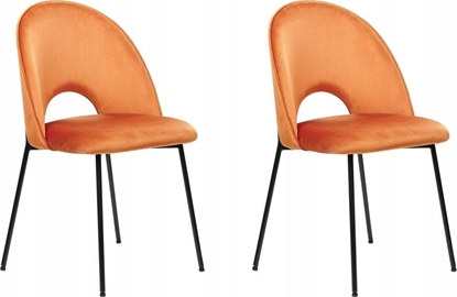 Attēls no Beliani Zestaw 2 krzese do jadalni welurowy pomaaczowy COVELO