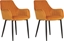 Изображение Beliani Zestaw 2 krzese do jadalni welurowy pomaraczowy WELLSTON