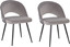 Изображение Beliani Zestaw 2 krzese do jadalni welurowy szary VIVIAN