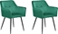Изображение Beliani Zestaw 2 krzese do jadalni welurowy szmaragdowy JASMIN