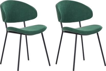 Изображение Beliani Zestaw 2 krzese do jadalni zielony KIANA