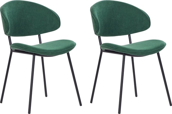 Изображение Beliani Zestaw 2 krzese do jadalni zielony KIANA