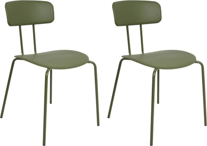 Изображение Beliani Zestaw 2 krzese do jadalni zielony SIBLEY