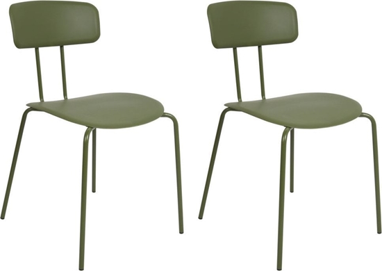 Изображение Beliani Zestaw 2 krzese do jadalni zielony SIBLEY