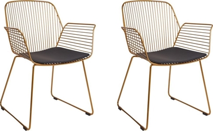 Изображение Beliani Zestaw 2 krzese do jadalni zoty APPLETON