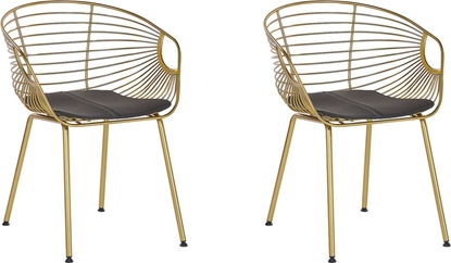 Изображение Beliani Zestaw 2 krzese do jadalni zoty HOBACK