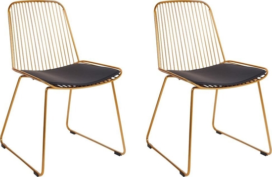 Изображение Beliani Zestaw 2 krzese do jadalni zoty PENSACOLA