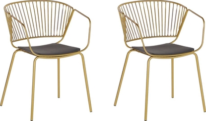 Изображение Beliani Zestaw 2 krzese do jadalni zoty RIGBY