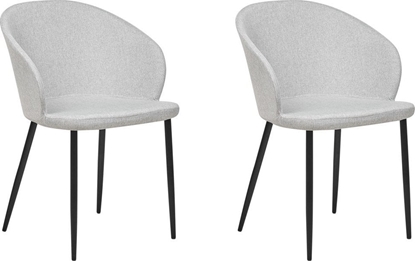 Изображение Beliani Zestaw 2 krzese jasnoszary MASON