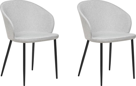 Изображение Beliani Zestaw 2 krzese jasnoszary MASON