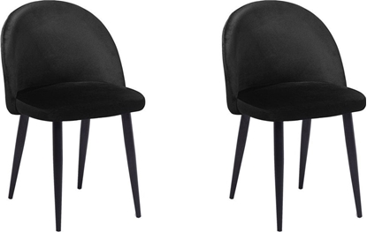 Изображение Beliani Zestaw 2 krzese welurowy czarny VISALIA