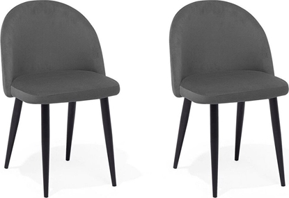 Изображение Beliani Zestaw 2 krzese welurowy szary VISALIA!