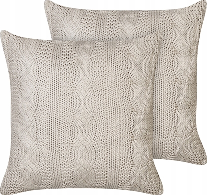 Attēls no Beliani Zestaw 2 poduszek Bawena Beowoszary CONSTYLIS 45 x 45 cm