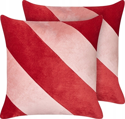 Attēls no Beliani Zestaw 2 poduszek Bawena Czerwony BORONIA 45 x 45 cm