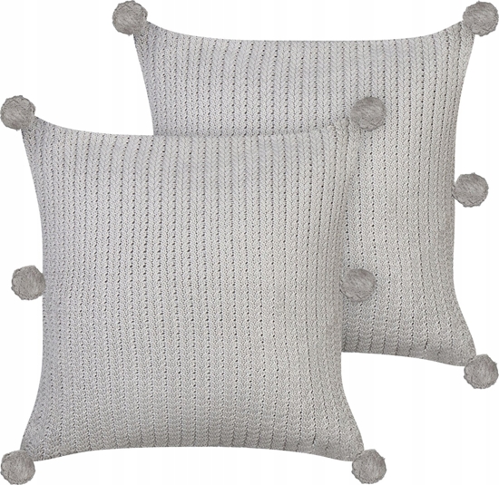 Picture of Beliani Zestaw 2 poduszek Bawena Szary OCOTEA 45 x 45 cm