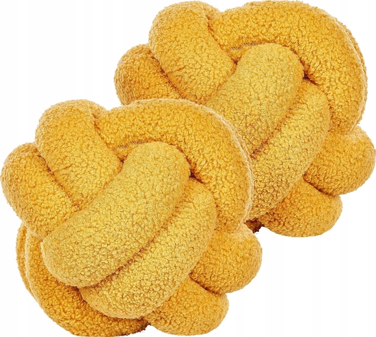 Picture of Beliani Zestaw 2 poduszek Boucle Musztardowy MALNI