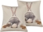 Picture of Beliani Zestaw 2 poduszek dekoracyjnych 45 x 45 cm beowoszary BUXUS