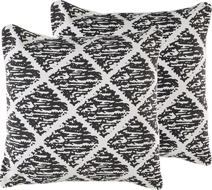 Attēls no Beliani Zestaw 2 poduszek dekoracyjnych 45 x 45 cm czarno-biay HAZRO