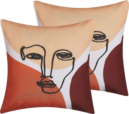 Attēls no Beliani Zestaw 2 poduszek dekoracyjnych 45 x 45 cm wielokolorowy RUDBEKIA