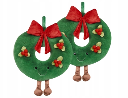 Attēls no Beliani Zestaw 2 poduszek dekoracyjnych BONBON 45 x 45 cm Zielony Wzór witeczny