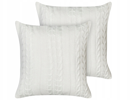 Picture of Beliani Zestaw 2 poduszek dekoracyjnych CADETIA Bawena 45 x 45 cm Biay Jednolity