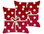 Attēls no Beliani Zestaw 2 poduszek dekoracyjnych GUMDROP Welur 45 x 45 cm Czerwony Wzór witeczny