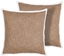 Picture of Beliani Zestaw 2 poduszek dekoracyjnych IANTHE Bawena 45 x 45 cm Brzowy Jednolity