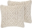 Изображение Beliani Zestaw 2 poduszek dekoracyjnych makrama 45 x 40 cm beowy GOREME