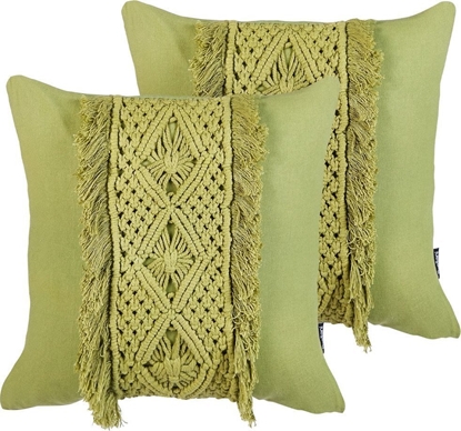 Attēls no Beliani Zestaw 2 poduszek dekoracyjnych makrama 45 x 45 cm zielony KALAM