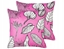 Изображение Beliani Zestaw 2 poduszek dekoracyjnych MALVA Welur 45 x 45 cm Róowy Wzór kwiatowy