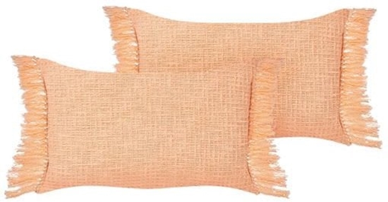 Picture of Beliani Zestaw 2 poduszek dekoracyjnych TANSY Bawena 40 x 60 cm Pomaraczowy Jednolity