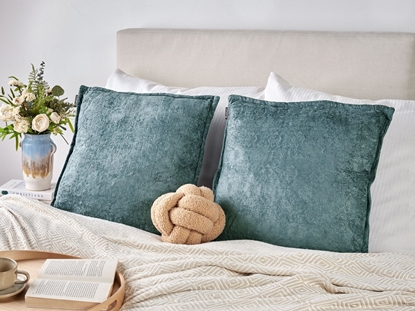 Attēls no Beliani Zestaw 2 poduszek dekoracyjnych VERPIS Bawena 50 x 50 cm Niebieski Jednolity