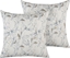 Picture of Beliani Zestaw 2 poduszek dekoracyjnych w kwiaty 45 x 45 cm beowy ARBOR