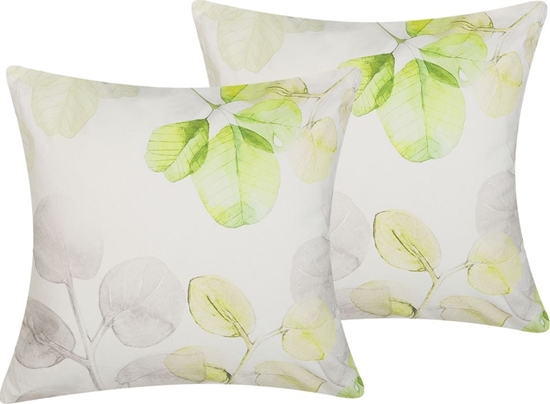 Picture of Beliani Zestaw 2 poduszek dekoracyjnych w licie 45 x 45 cm wielokolorowy PEPEROMIA