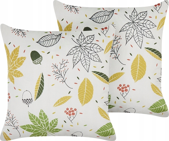 Picture of Beliani Zestaw 2 poduszek dekoracyjnych w licie 45 x 45 cm zamana biel MULLEIN