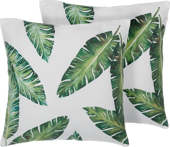 Picture of Beliani Zestaw 2 poduszek dekoracyjnych w licie 45 x 45 cm zielona DIANELLA