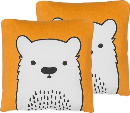 Picture of Beliani Zestaw 2 poduszek dla dzieci mi 45 x 45 cm pomaraczowy WARANASI