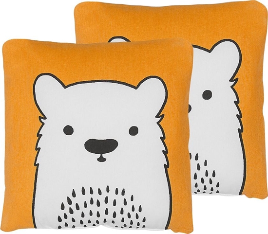 Picture of Beliani Zestaw 2 poduszek dla dzieci mi 45 x 45 cm pomaraczowy WARANASI