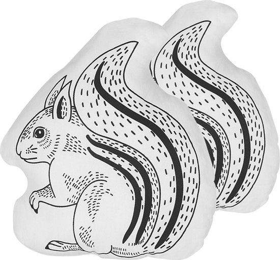 Picture of Beliani Zestaw 2 poduszek dla dzieci wiewiórka 42 x 48 cm biao-czarny KOLKATA