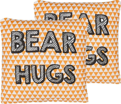 Picture of Beliani Zestaw 2 poduszek dla dzieci z nadrukiem 40 x 40 cm pomaraczowy RADZKOT
